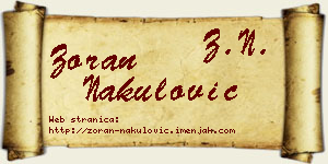 Zoran Nakulović vizit kartica
